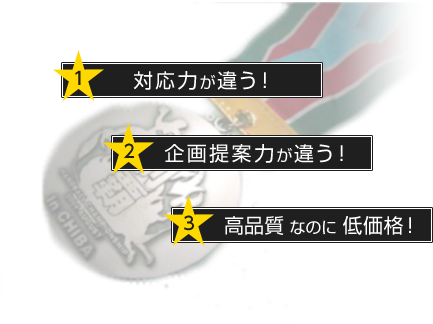 対応力 企画提案力 高品質・ 低価格