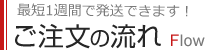 最短1週間で発送できます！ご注文の流れ Flow